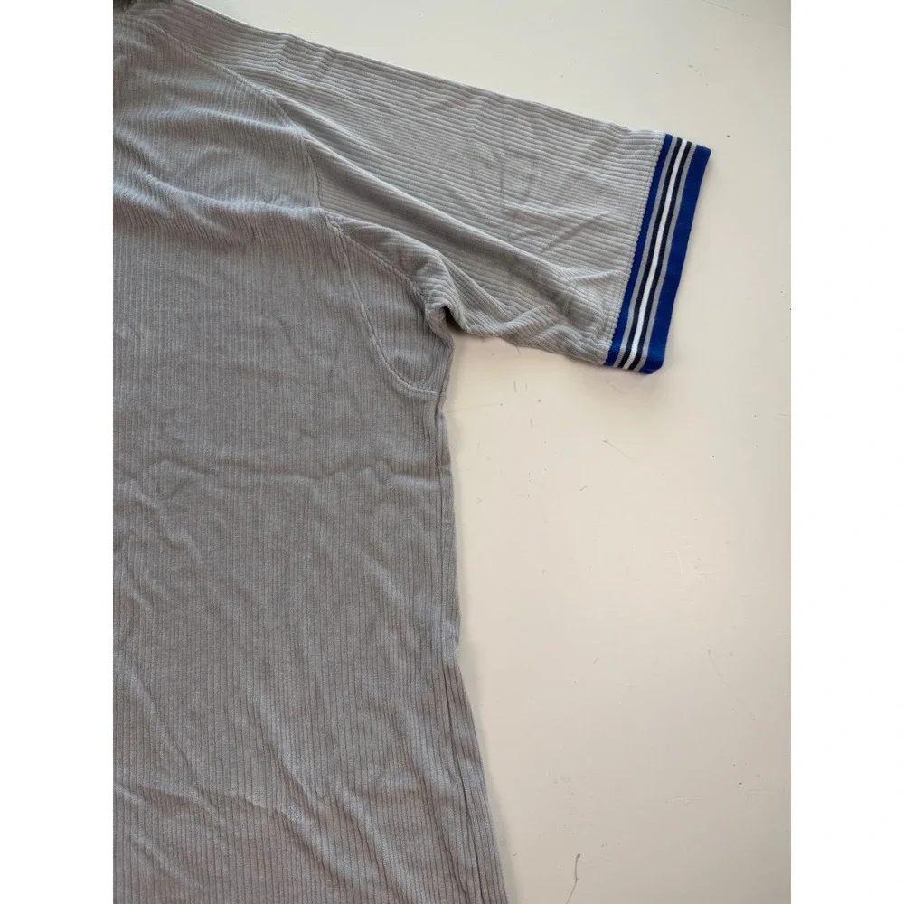 Jordan Brand Grey Ribbed Corduroy Short Sleeve Button Up Shirt XXLT 23 Jumpman - Picture 9 of 12